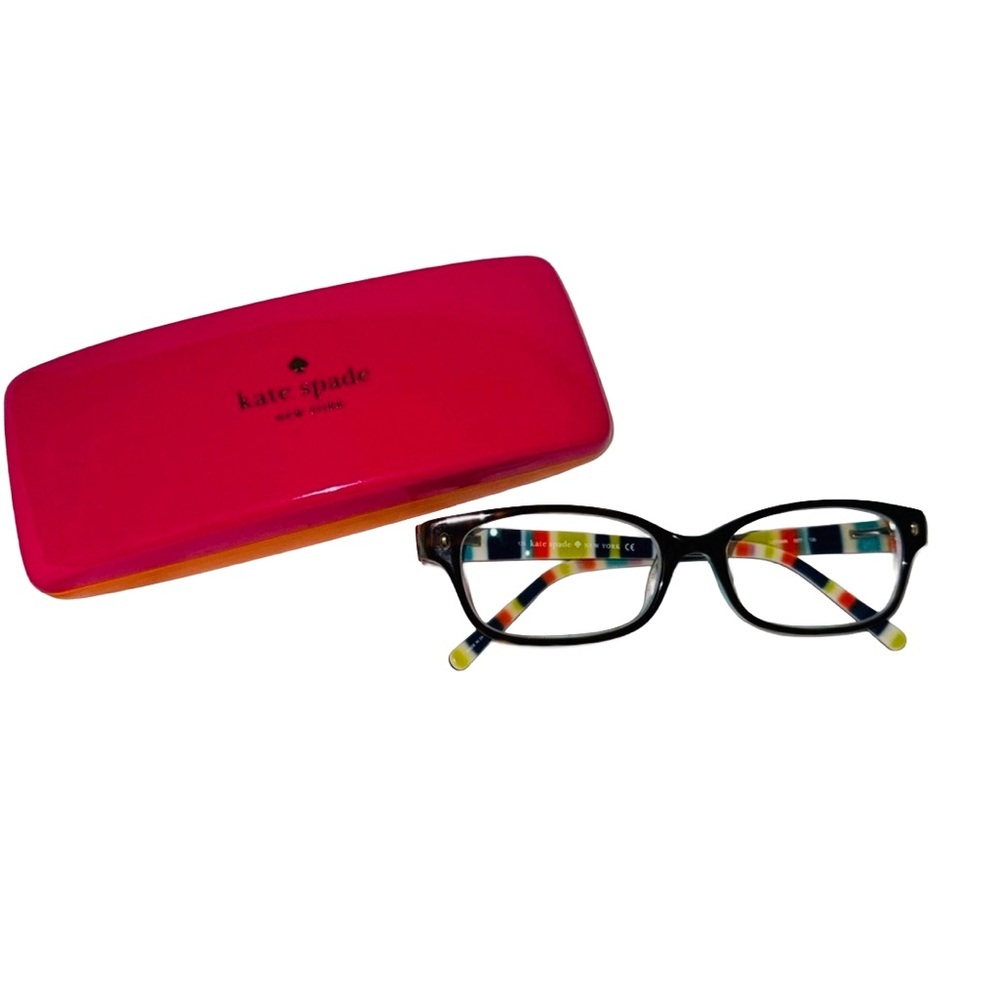 Kate Spade Black Glasses with Pink Case – Designer Eyeglass Frames (Prescription